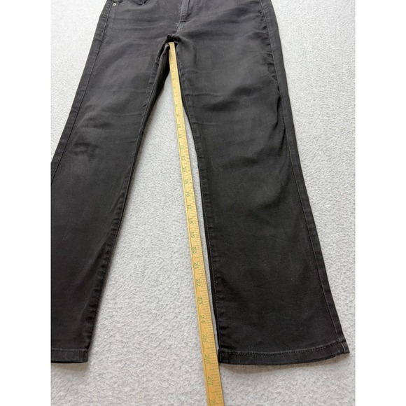 Levis Classic Straight Jeans Womens 8 Short Black Dark Wash Mid Rise Stretch - Picture 6 of 14